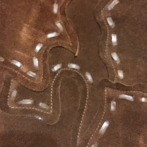 Vintage Brown suede Boots with stitching